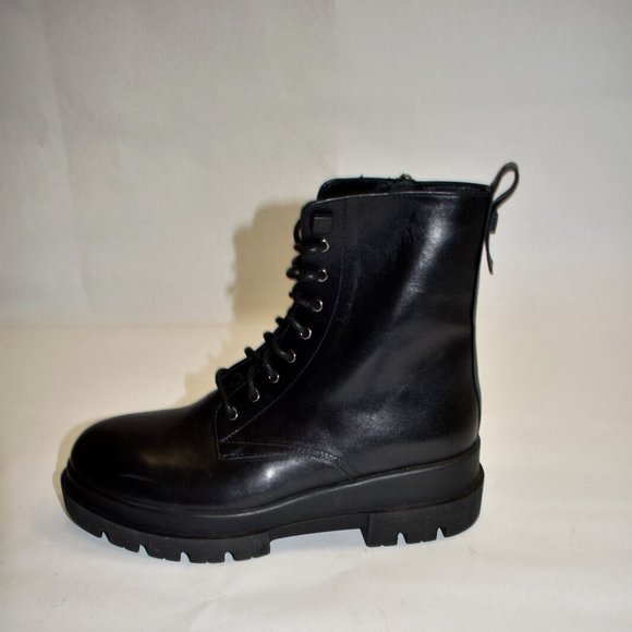 New! La Canadienne Brendan Leather Combat Booties Black 39 EU 8.5 US Z3 DD296 - Picture 5 of 8